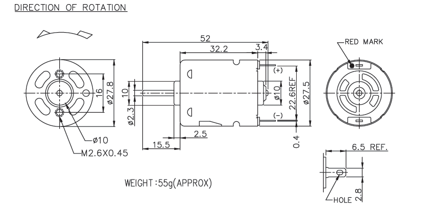Brush DC Motor Specification