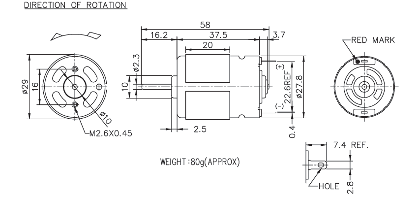 Brush DC Motor Specification