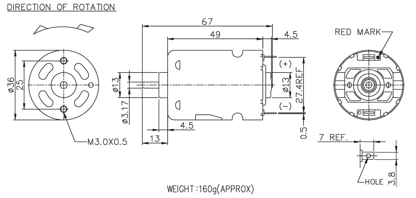 Brush DC Motor Specification