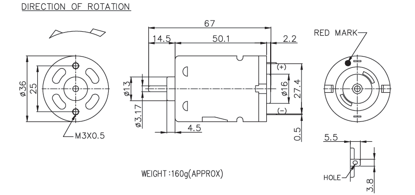 Brush DC Motor Specification