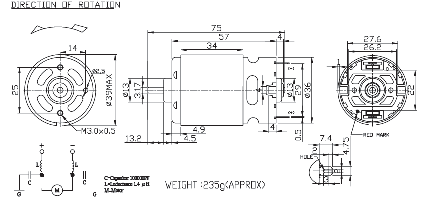 Brush DC Motor Specification