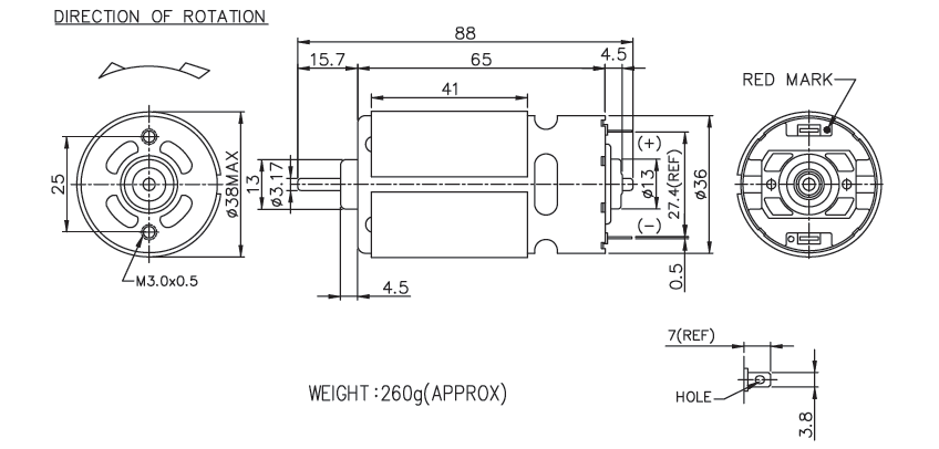 Brush DC Motor Specification