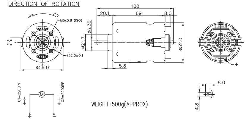 Brush DC Motor Specification
