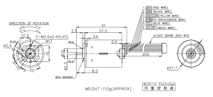 Brushless DC Motor Specification