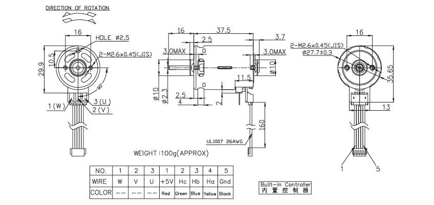 Brushless DC Motor Specification